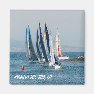Yacht Race - Marina Del Rey, CA Magnet