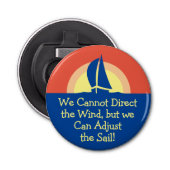 Yacht Racing mit Sonnenuntergang Flaschenöffner (Vorderseite)