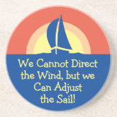 Yacht Racing mit Sonnenuntergang Getränkeuntersetzer (Vorne)