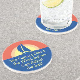 Yacht Racing mit Sonnenuntergang Getränkeuntersetzer