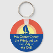 Yacht Racing mit Sonnenuntergang Schlüsselanhänger (Vorderseite)