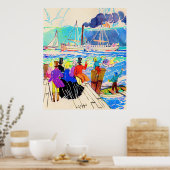 Yacht-Rennen-Druck aus dem 19. Jahrhundert Poster (Küche)