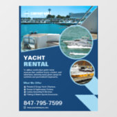 Yacht Rental Custom Editing Fensteraufkleber (Blatt)