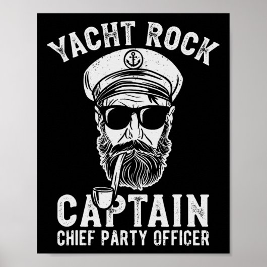 Yacht Rock Captain Pontoon Boot Party Sailor Boati Poster (Vorne)