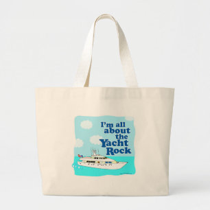 Yacht Rock Lustige Cartoon-Musik-Slogan-Tasche Jumbo Stoffbeutel