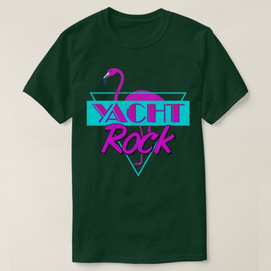 Yacht Rock Retro Flamingo T-Shirt (Design vorne)