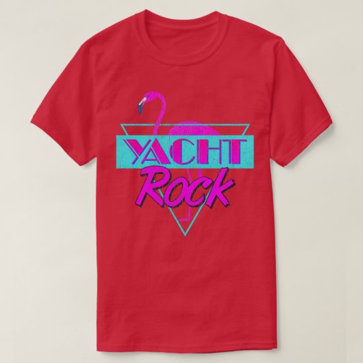 Yacht Rock Retro Flamingo T-Shirt (Design vorne)
