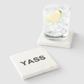 Yacht Steinuntersetzer (Seitenansicht)