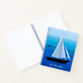 Yacht Under Sail, Cobalt Blue Journal Notizblock (Innenseite)