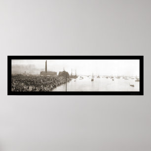 Yacht-Verein-Foto 1913 des Büffel-NY Poster