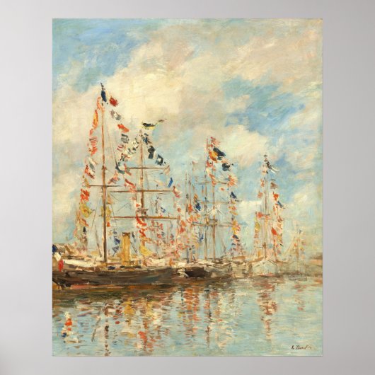 Yachtbecken - Eugène Boudin Kunst Poster (Vorne)