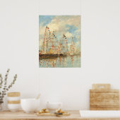 Yachtbecken - Eugène Boudin Kunst Poster (Küche)