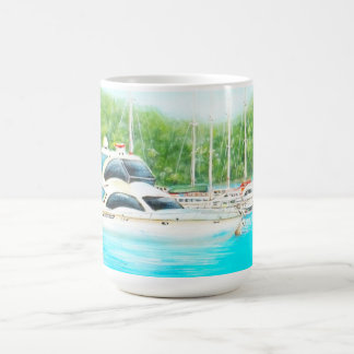 Yachtboote für Australische Malerei Kaffeetasse