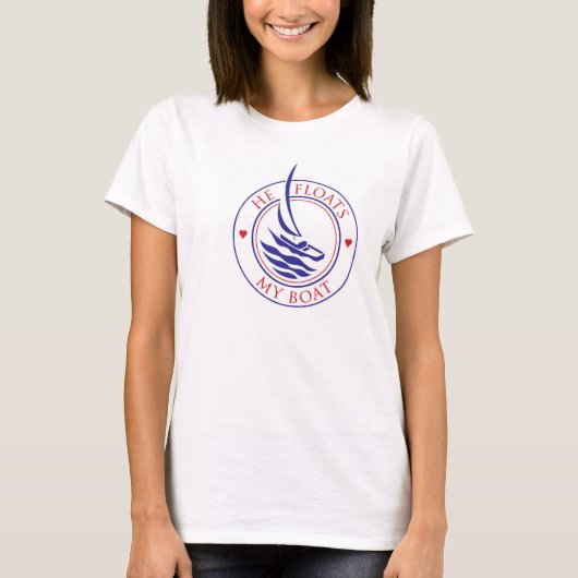 YachTees_He schwimmt meinen Boots-T - Shirt (Vorderseite)