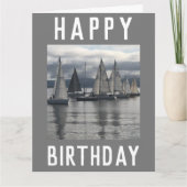 Yachten an einem Silvery Sea in Schottland. Geburt Karte (Vorderseite)