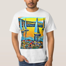 Yachten an Felsen T-Shirt