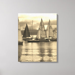 Yachten in der Rothesay Bay, Schottland. Leinwanddruck