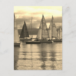 Yachten in der Rothesay Bay, Schottland. Postkarte