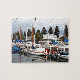 Yachten in Marina, Port Fairy, Victoria, Australie Puzzle