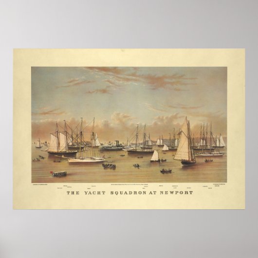 Yachten in Newport Poster (Vorne)