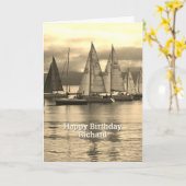 Yachten in Rothesay Bay, Schottland. Karte (Gelbe Blume)