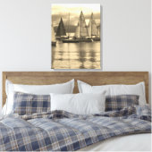 Yachten in Rothesay Bay, Schottland. Leinwanddruck (Insitu (Schlafzimmer))