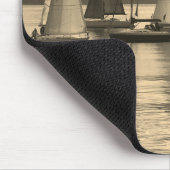 Yachten in Rothesay Bay, Schottland. Mousepad (Ecke)