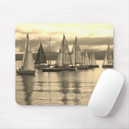 Yachten in Rothesay Bay, Schottland. Mousepad (Mit Mouse)