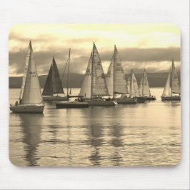 Yachten in Rothesay Bay, Schottland. Mousepad