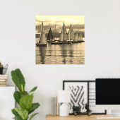 Yachten in Rothesay Bay, Schottland. Poster (Heimbüro)