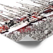 Yachten in Schwarz und Rot Poster (Ecke)