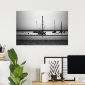 Yachten mit Kunstdruck Poster (Heimbüro)