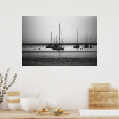 Yachten mit Kunstdruck Poster (Küche)