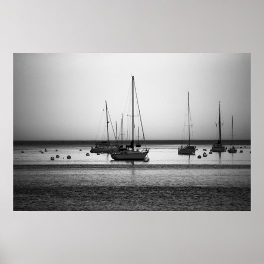 Yachten mit Kunstdruck Poster (Vorne)