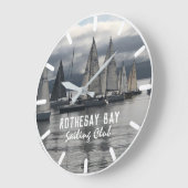 Yachten mit Rennen Große Wanduhr (Winkel)