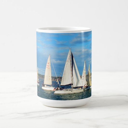 Yachten segeln, Jersey Kaffeetasse (Mittel)