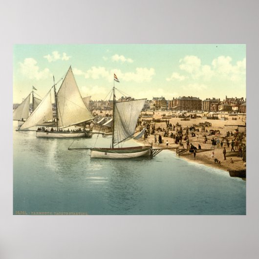 Yachten Start in Yarmouth, Norfolk, England Poster (Vorne)