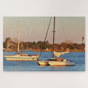 Yachten und Leuchtturm, St. Augustine, USA Puzzle