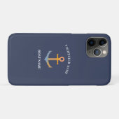 Yachthafen Blue Nautic Anchor Case-Mate iPhone Hülle (Rückseite (Horizontal))
