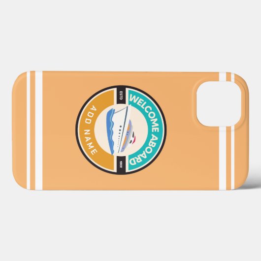 Yachthafen Blue Nautic Anchor Name Case-Mate iPhone Hülle (Rückseite (Horizontal))