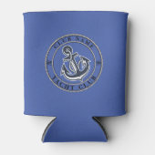 Yachthafen Blue Nautic Anchor Name Dosenkühler (Vorderseite)