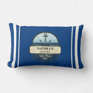 Yachthafen Blue Nautic Anchor Name Lendenkissen