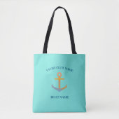 Yachthafen Blue Nautic Anchor Tasche (Vorderseite)
