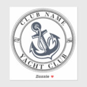 Yachthafen der Blue Marine Nautical Anchor Aufkleber (Blatt)