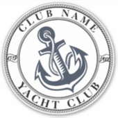 Yachthafen der Blue Marine Nautical Anchor Aufkleber (Vorderseite)