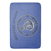 Yachthafen der Blue Marine Nautical Anchor Badematte (Vorderseite Vertikal)