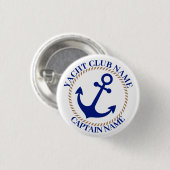 Yachthafen der Blue Marine Nautical Anchor Button (Vorne & Hinten)