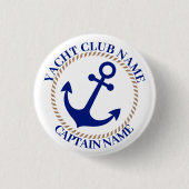Yachthafen der Blue Marine Nautical Anchor Button (Vorderseite)