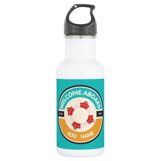 Yachthafen der Blue Marine Nautical Anchor Edelstahlflasche (Vorderseite)