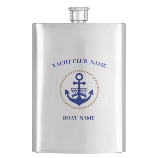 Yachthafen der Blue Marine Nautical Anchor Flachmann (Vorderseite)